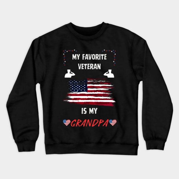 veteran grandpa Crewneck Sweatshirt by vaporgraphic